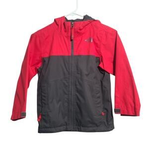The North Face Boys DryVent Rain Jacket Red Gray Size XS